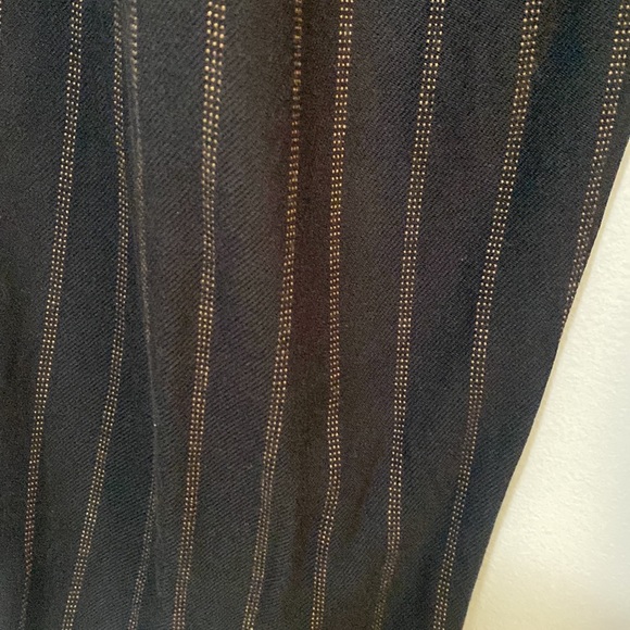 Zara - Striped Pants Black Trousers High-Waisted Drawstring - Size XXL - Picture 4 of 7